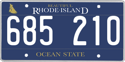 RI license plate 685210