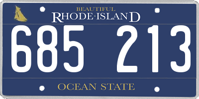 RI license plate 685213
