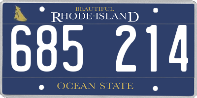 RI license plate 685214