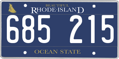 RI license plate 685215