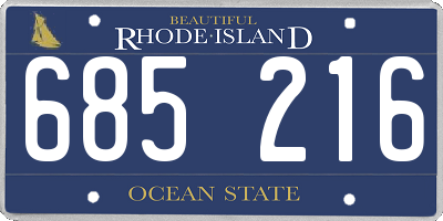 RI license plate 685216