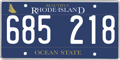 RI license plate 685218