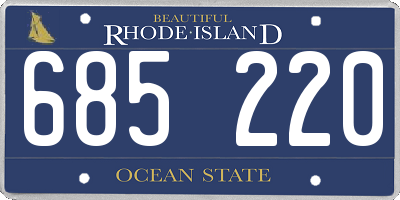 RI license plate 685220