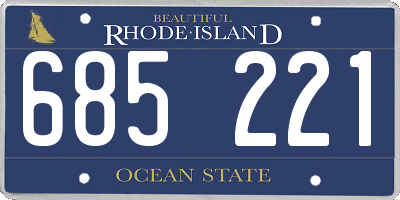 RI license plate 685221
