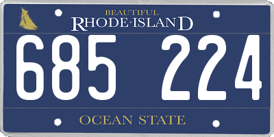 RI license plate 685224