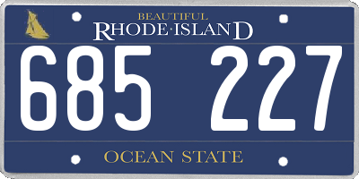 RI license plate 685227