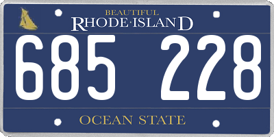 RI license plate 685228