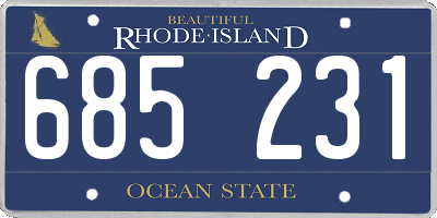 RI license plate 685231