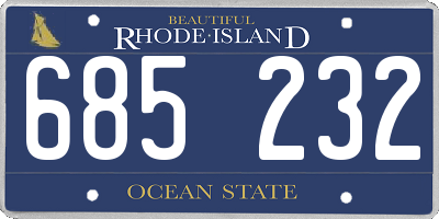 RI license plate 685232
