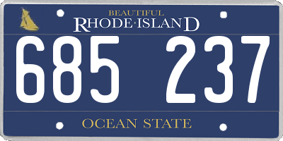 RI license plate 685237