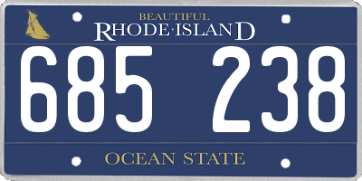 RI license plate 685238
