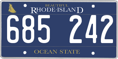 RI license plate 685242