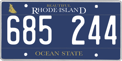 RI license plate 685244