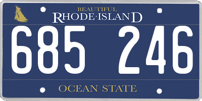 RI license plate 685246
