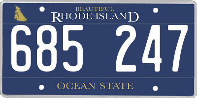 RI license plate 685247