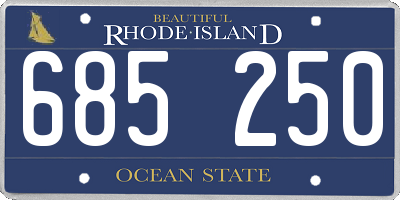 RI license plate 685250