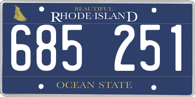RI license plate 685251