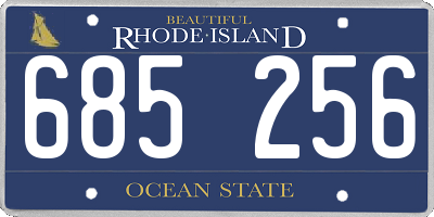 RI license plate 685256