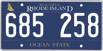 RI license plate 685258
