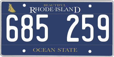 RI license plate 685259