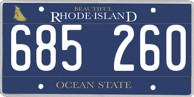 RI license plate 685260