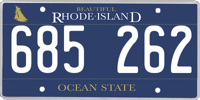 RI license plate 685262