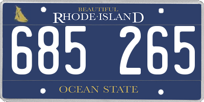 RI license plate 685265