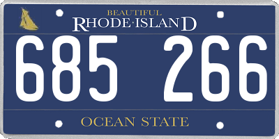 RI license plate 685266