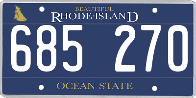 RI license plate 685270