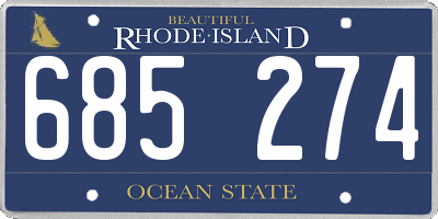 RI license plate 685274