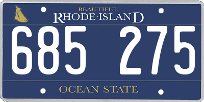 RI license plate 685275