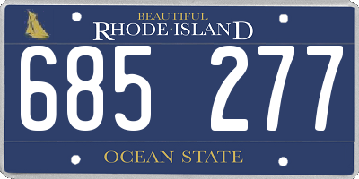 RI license plate 685277