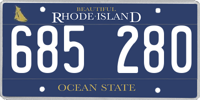 RI license plate 685280