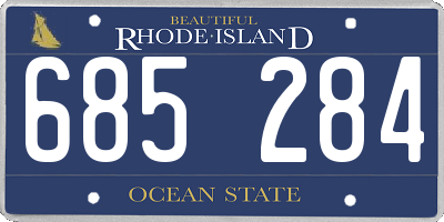 RI license plate 685284