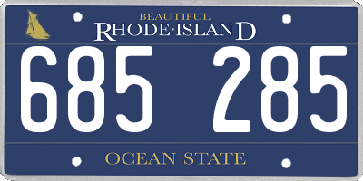 RI license plate 685285