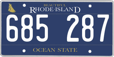 RI license plate 685287