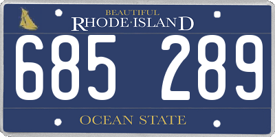 RI license plate 685289