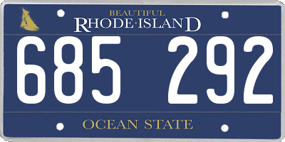 RI license plate 685292