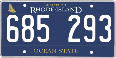 RI license plate 685293