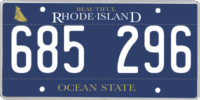 RI license plate 685296