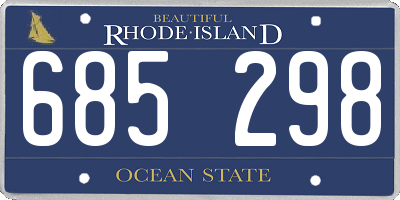 RI license plate 685298