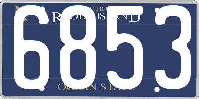 RI license plate 6853