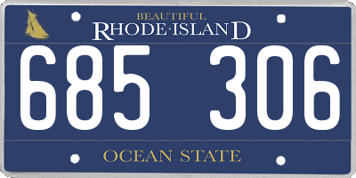 RI license plate 685306