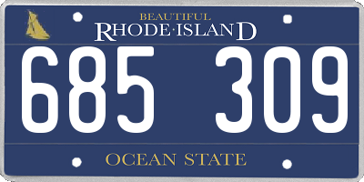RI license plate 685309