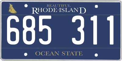 RI license plate 685311