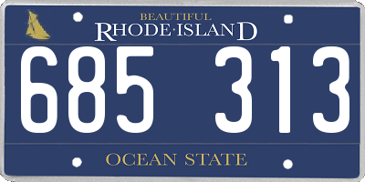 RI license plate 685313