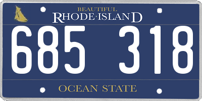 RI license plate 685318