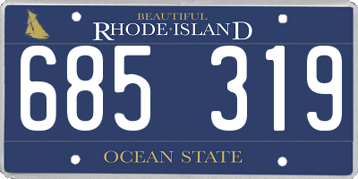 RI license plate 685319