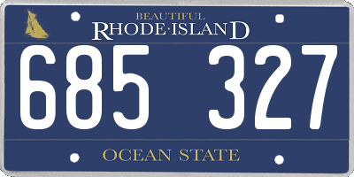 RI license plate 685327