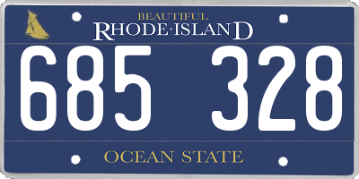 RI license plate 685328